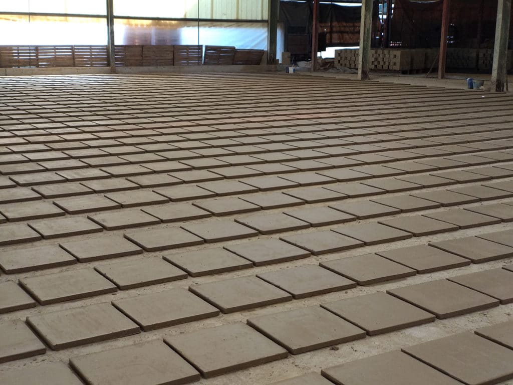 Tomette de terre cuite Carrée