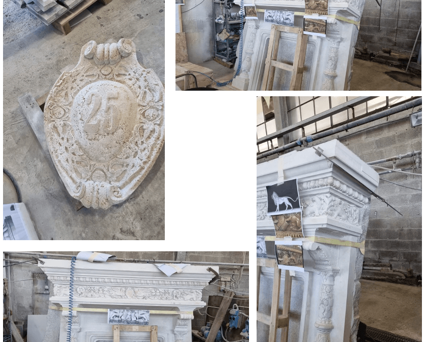 La cheminée en marbre