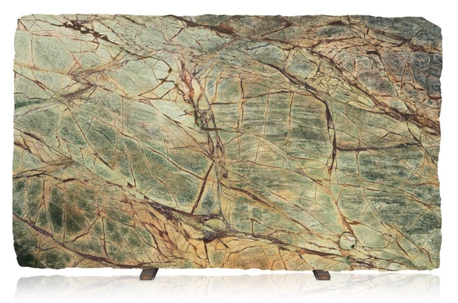 Les marbres verts 3 3 marbre rain forest green en tranche