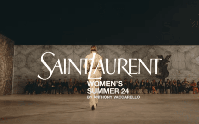 Les secrets du décor somptueux du défilé Saint Laurent printemps – été 2024 par Anthony Vaccarello