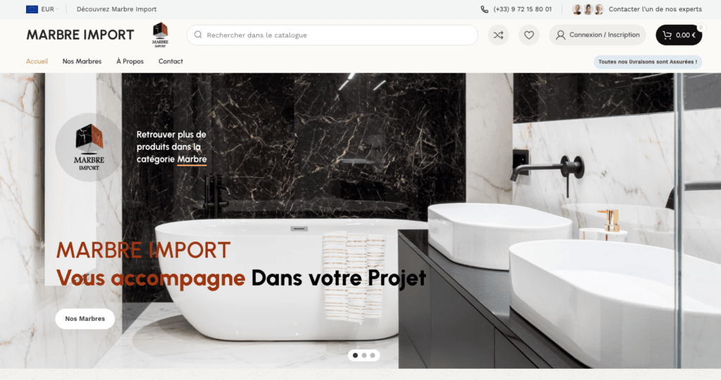 Lancement de Notre Site Marchand Marbre-Import.fr 1 capture ecran site marchand Lancement de Notre SIte Marchand Marbre-Import.fr