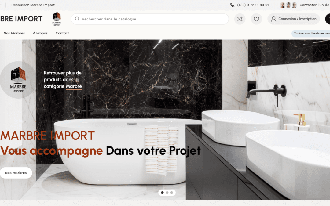 Lancement de Notre Site Marchand Marbre-Import.fr
