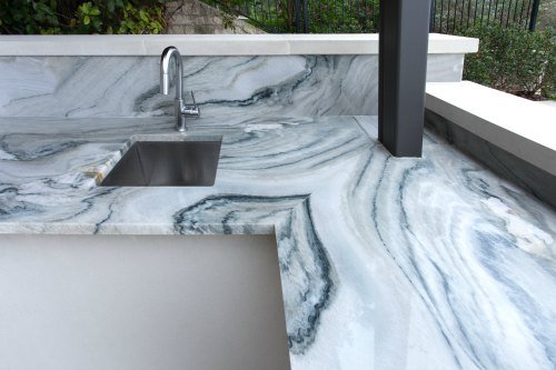 Cuisine exterieur en Quartzite