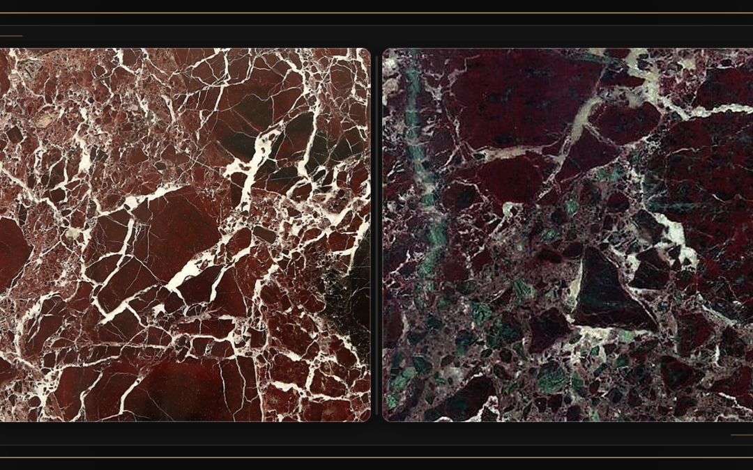 Marbre Rouge Levanto vs Marbre Rouge Lepanto : deux rouges d’exception, deux façons de signer un intérieur